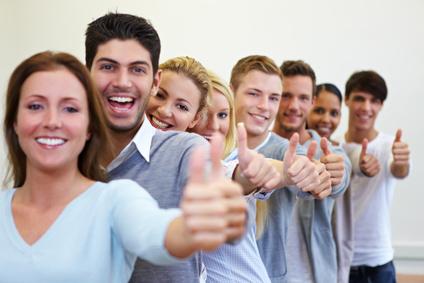 Stock image - thumbs up